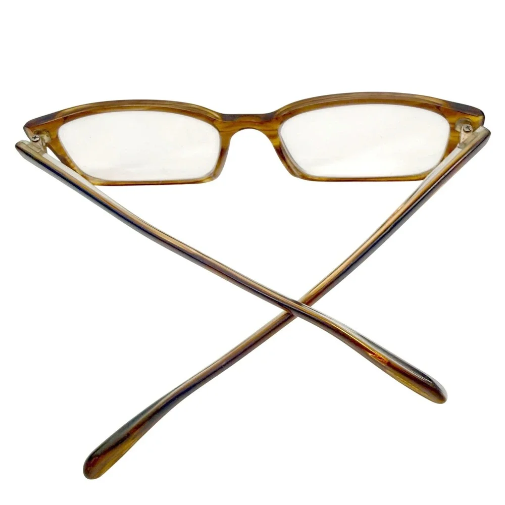 Covver Eyeglass Frames Unisex Medium Brown Tortoise Rectangular Core Wire Detail